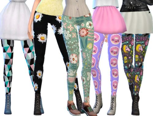 Tumblr Themed Leggings Pack Four