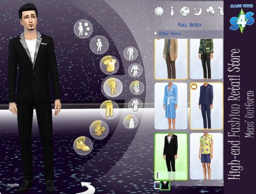 High-end Fashion Retail Store Mens Uniform
