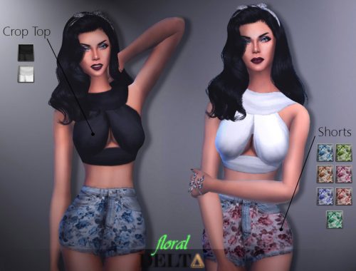 DELTΔ - SET - Crop tops and shorts