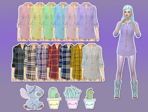 Qnie Recolor EA BG Night Shirt Set