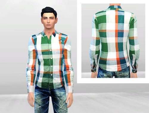 Archies Plaid Long Polo