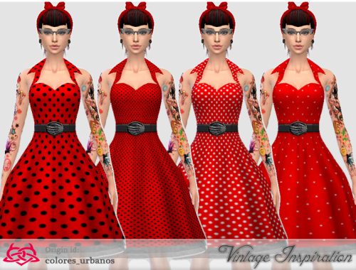 Recolor Rockabilly Dress4 lunares 1