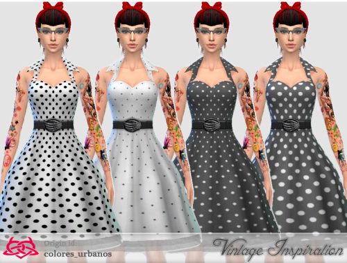 Recolor Rockabilly Dress4 lunares 1