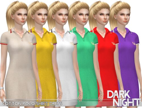 Cotton Polo Shirt Dress