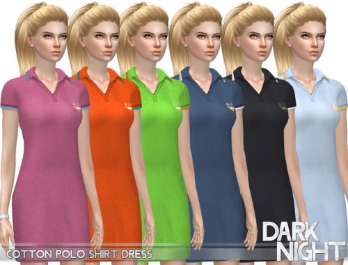 Cotton Polo Shirt Dress