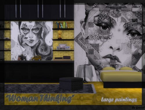 Woman Thinking - Large Paintings