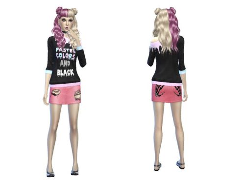 Pastel Goth Drip Sweaters