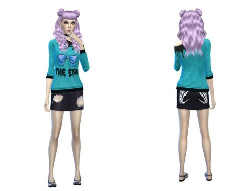 Pastel Goth Drip Sweaters