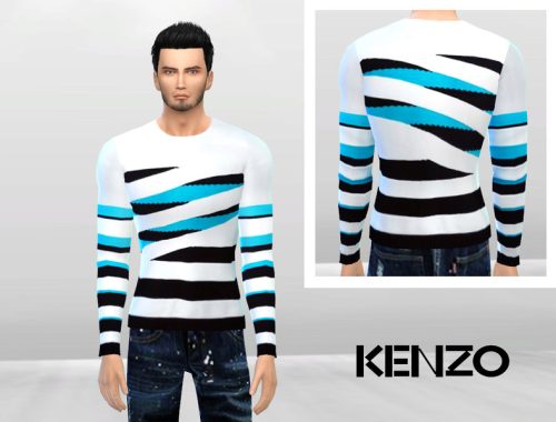 Two-Color Striped Sweatshirt