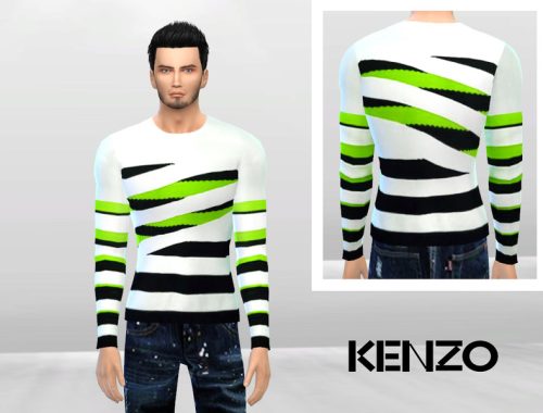 Two-Color Striped Sweatshirt