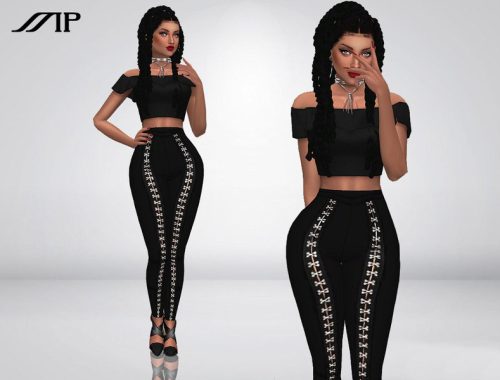MP High Waist Snap Fastener Stretchy Leggings