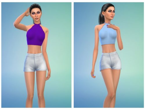Littlebigshortie Plain Halter Crop Top Recolors