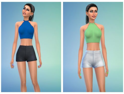 Littlebigshortie Plain Halter Crop Top Recolors