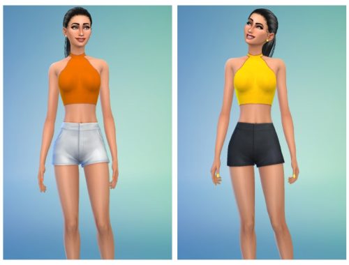 Littlebigshortie Plain Halter Crop Top Recolors