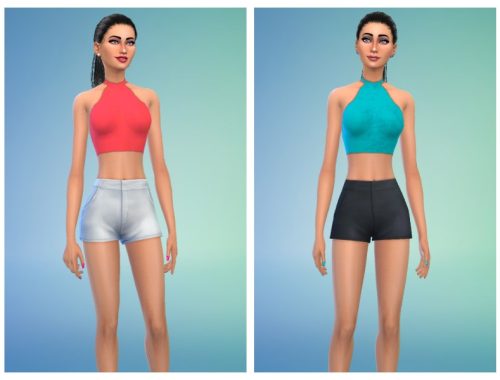 Littlebigshortie Plain Halter Crop Top Recolors