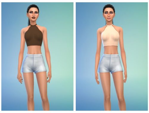 Littlebigshortie Plain Halter Crop Top Recolors