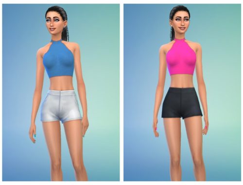 Littlebigshortie Plain Halter Crop Top Recolors