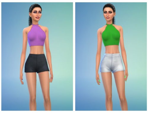Littlebigshortie Plain Halter Crop Top Recolors