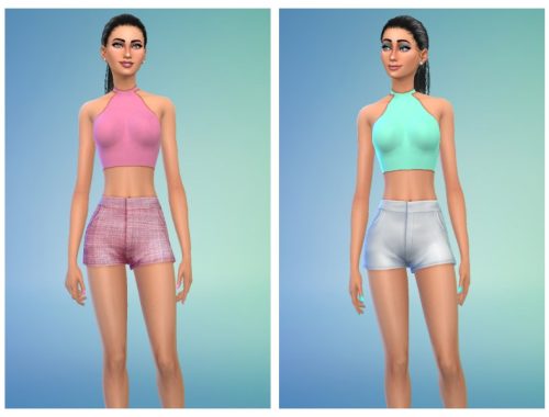 Littlebigshortie Plain Halter Crop Top Recolors