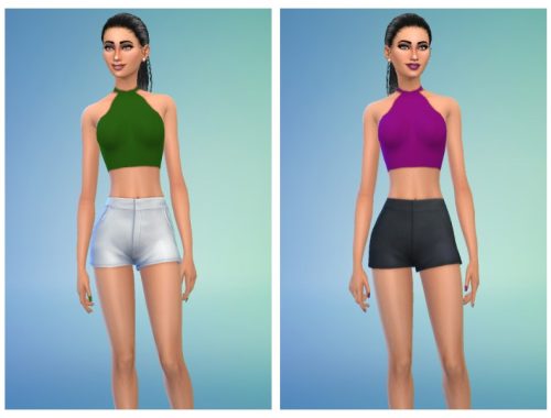 Littlebigshortie Plain Halter Crop Top Recolors