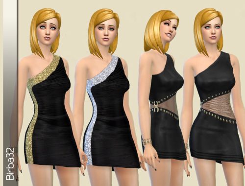 Asymmetric black dress