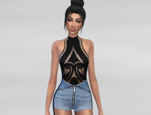Outfit with leather chaps