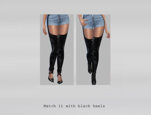 Outfit with leather chaps