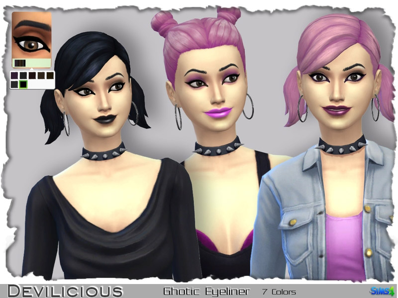 Gothic Eyeliner, 7 In 1 - The Sims 4 Catalog