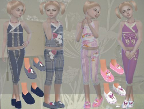 Play suit and slip on shoes set girls