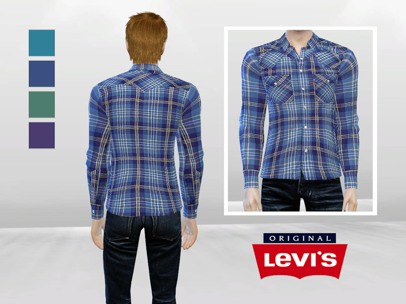 His First Date Plaid Shirt - The Sims 4 Catalog