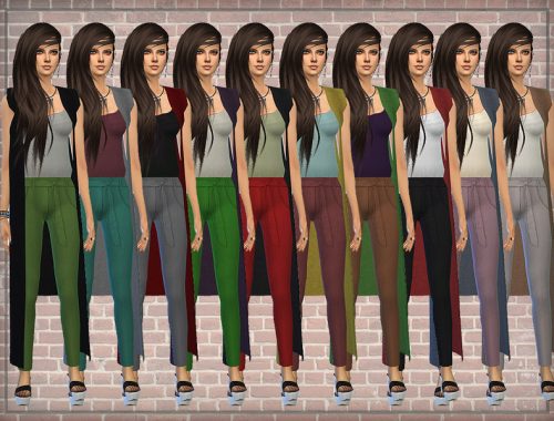 Designer Outfit (Jumpsuit) with Long Cardigan