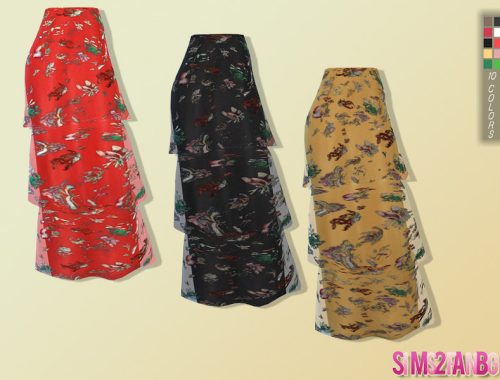 91 - Layer long skirt