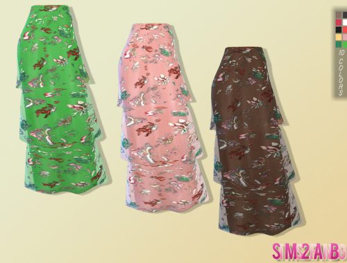 91 - Layer long skirt