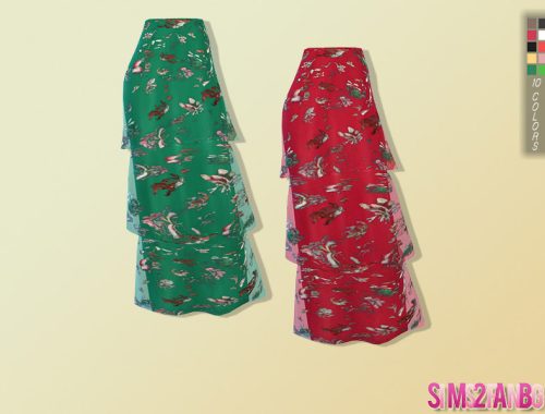 91 - Layer long skirt