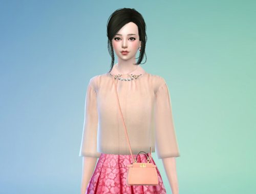 Chiffon collared blouse - mesh needed