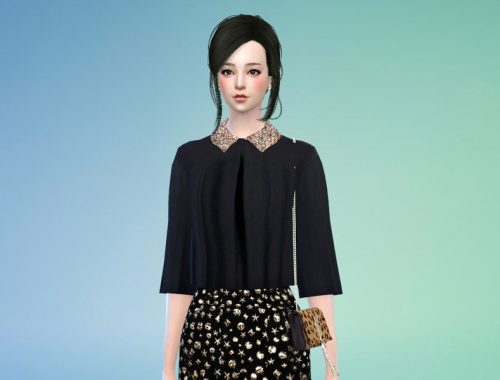 Chiffon collared blouse - mesh needed