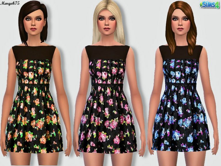 Sims4 Floral Love Dress - The Sims 4 Catalog