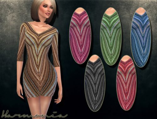 Knitted Wool Stretch Mini Dress