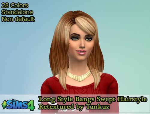 Long Style Bangs Swept Hairstyle Retextured by Tankuz