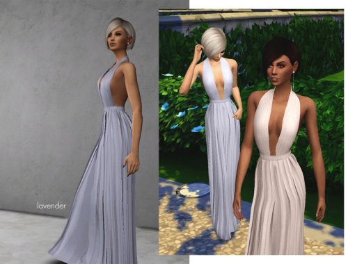 TENDER long dress - mesh needed