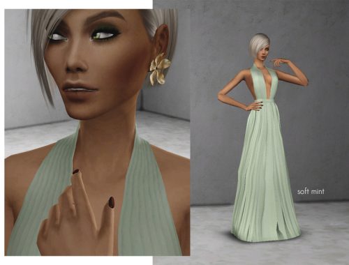 TENDER long dress - mesh needed