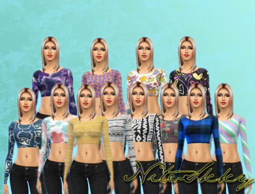 Long Sleeve Crop Tops