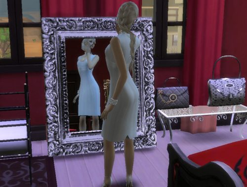 White dress simple but elegant