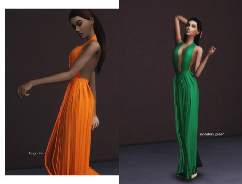 CHROMATIC LONG DRESS - mesh needed