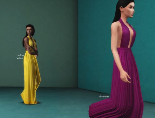 CHROMATIC LONG DRESS - mesh needed