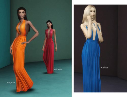 CHROMATIC LONG DRESS - mesh needed
