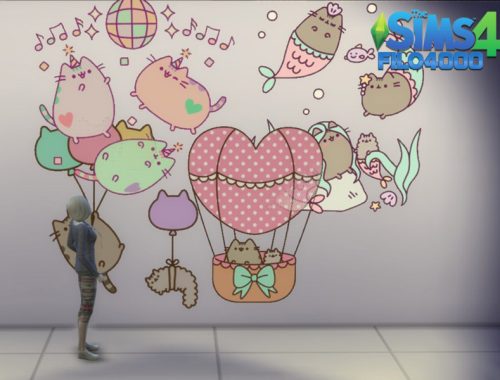 Pusheen the cat - 4 Decals