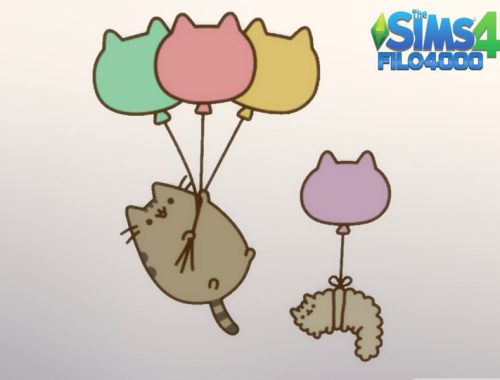 Pusheen the cat - 4 Decals