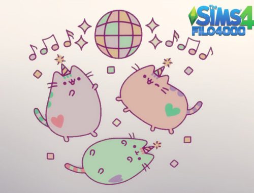 Pusheen the cat - 4 Decals