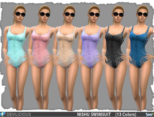 Nishu HotFix Rhinestone Swimsuit (13 Colors)
